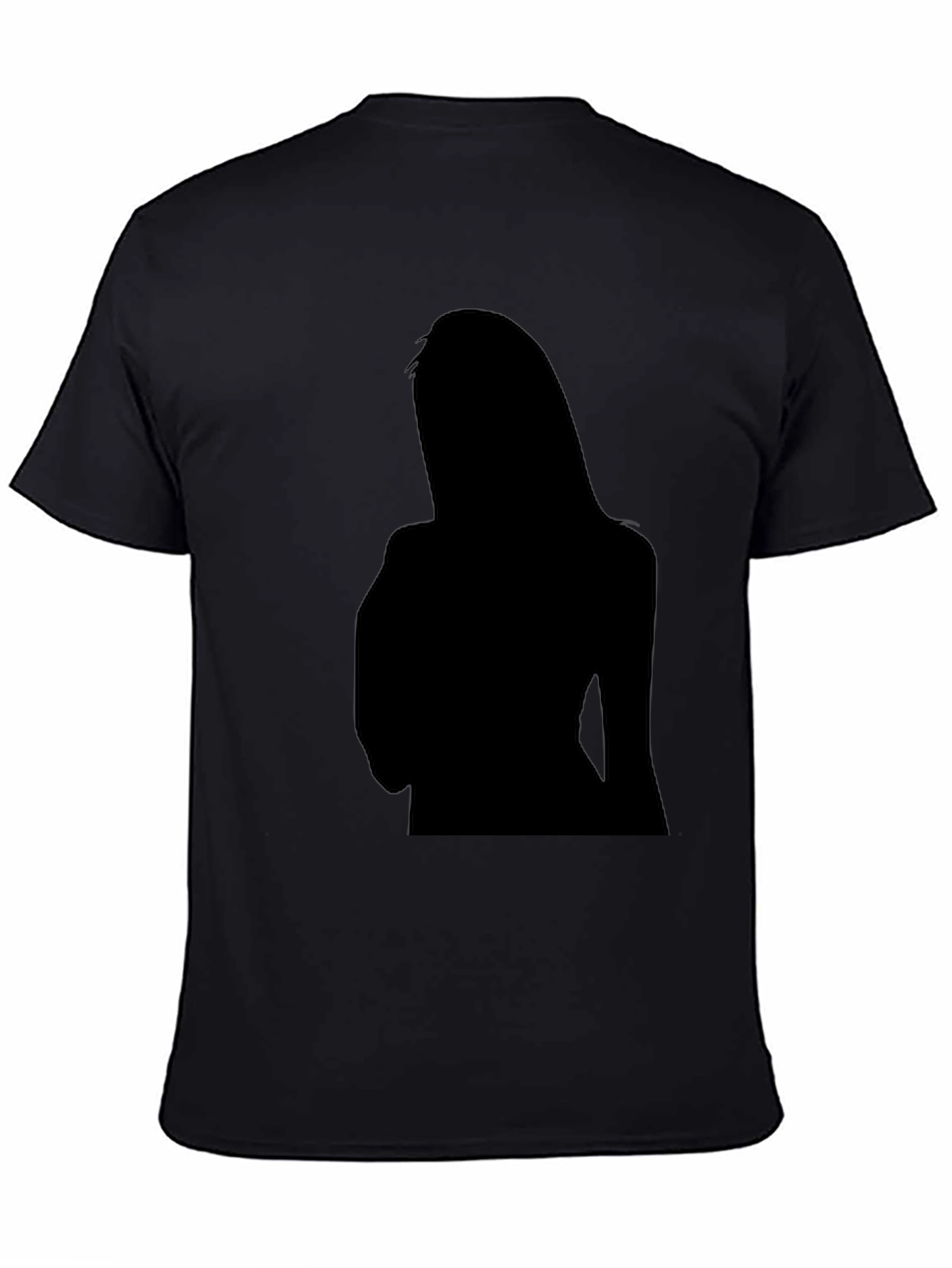 Mens Black Graphic Tee - Silhouette Print