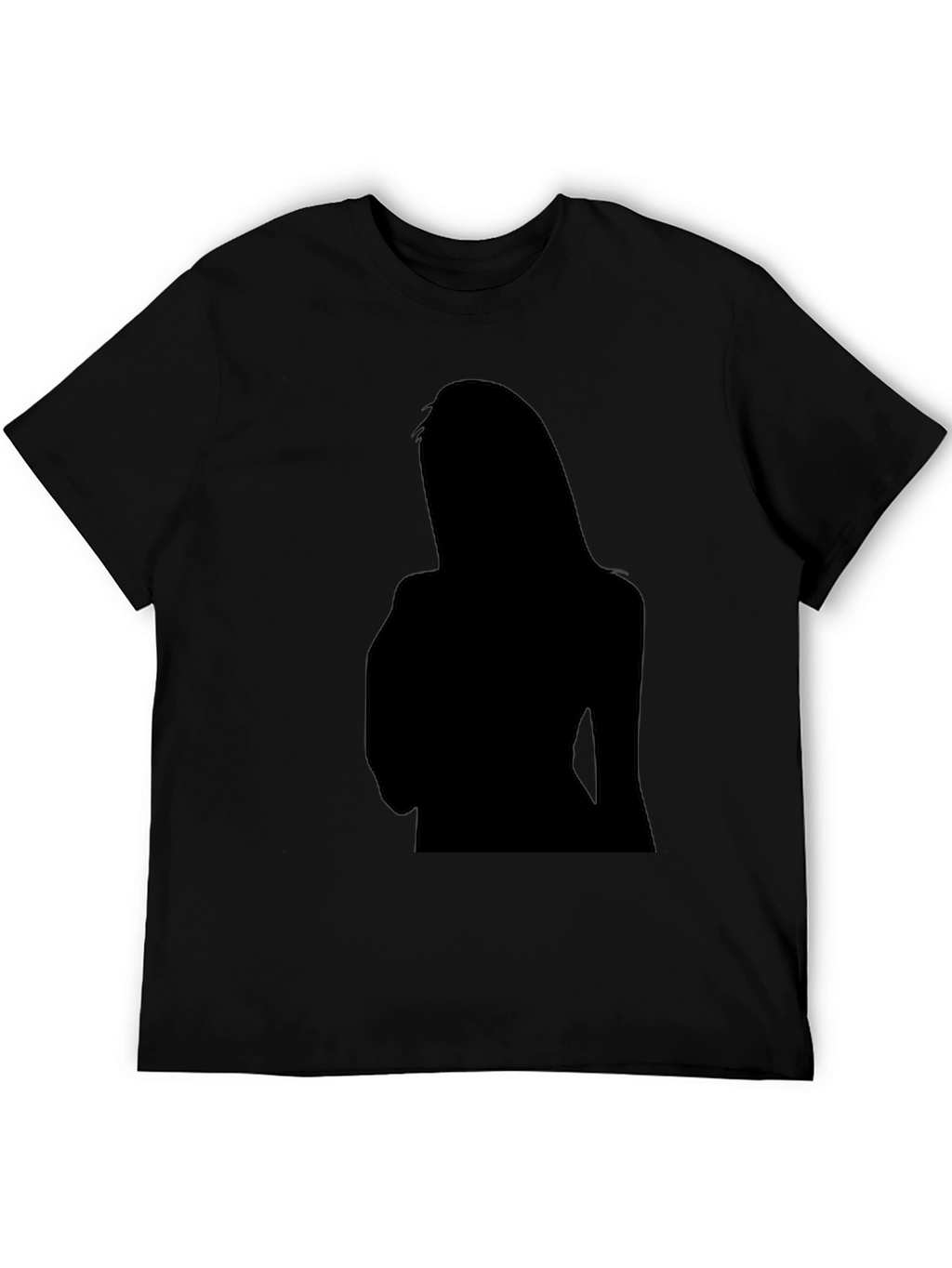 Mens Black Graphic Tee - Silhouette Print