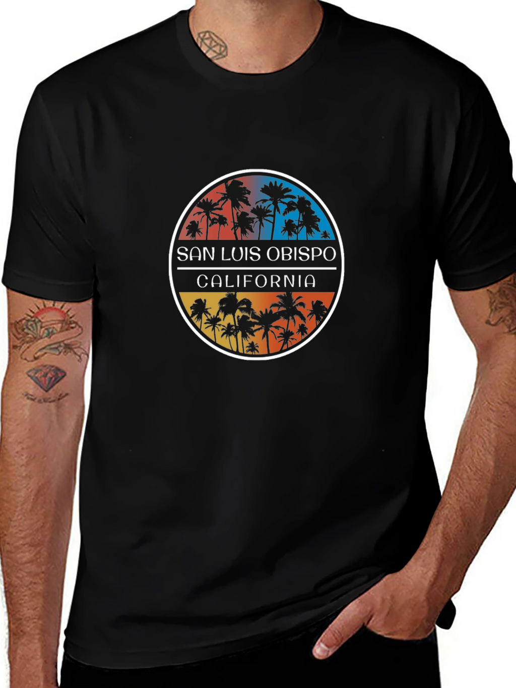 San Luis Obispo California Palm Tree T-Shirt