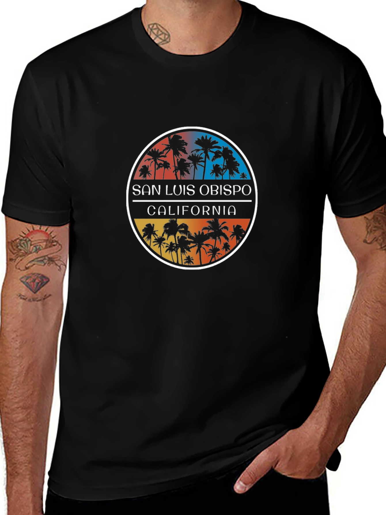 San Luis Obispo California Palm Tree T-Shirt