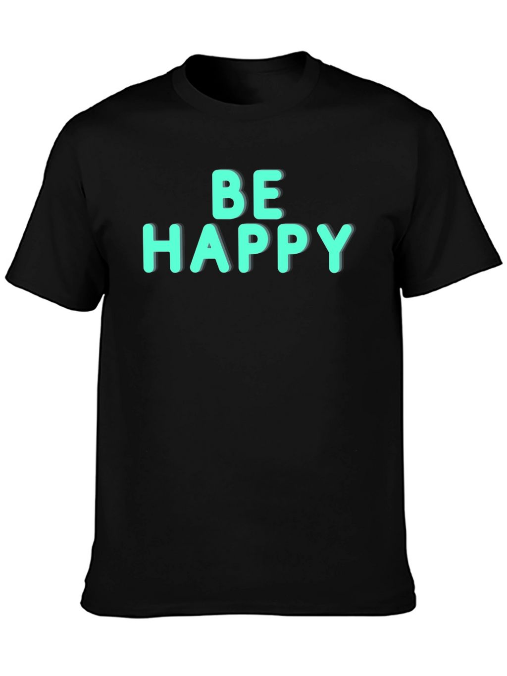 Be Happy Graphic Tee - Black Unisex Shirt