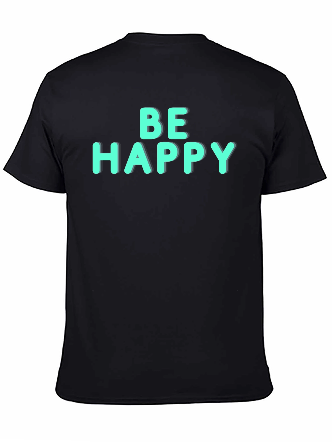 Be Happy Graphic Tee - Black Unisex Shirt