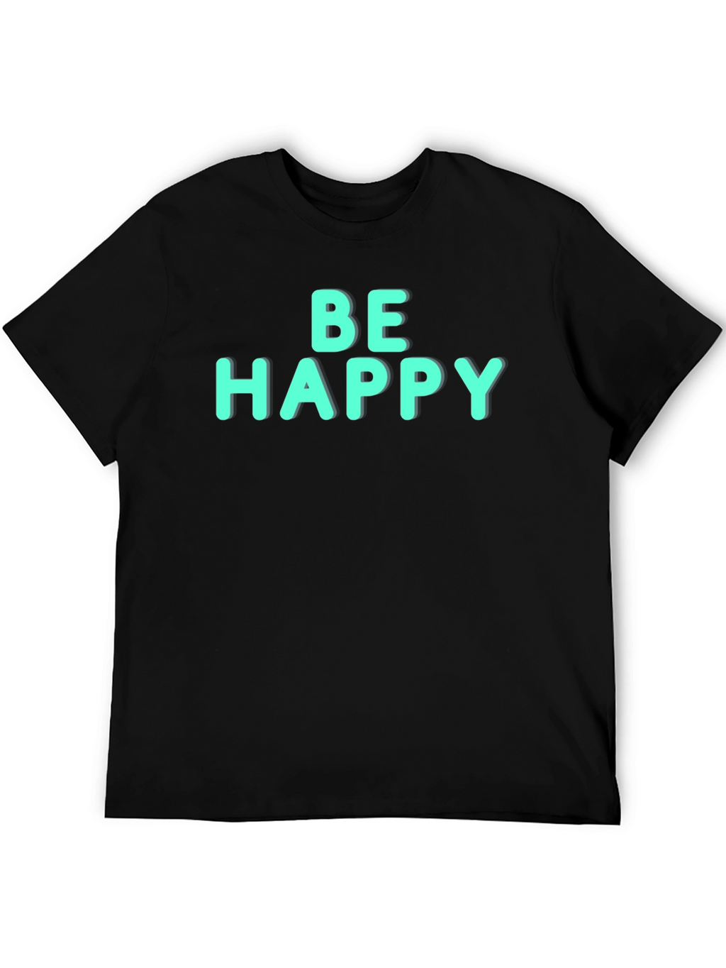 Be Happy Graphic Tee - Black Unisex Shirt