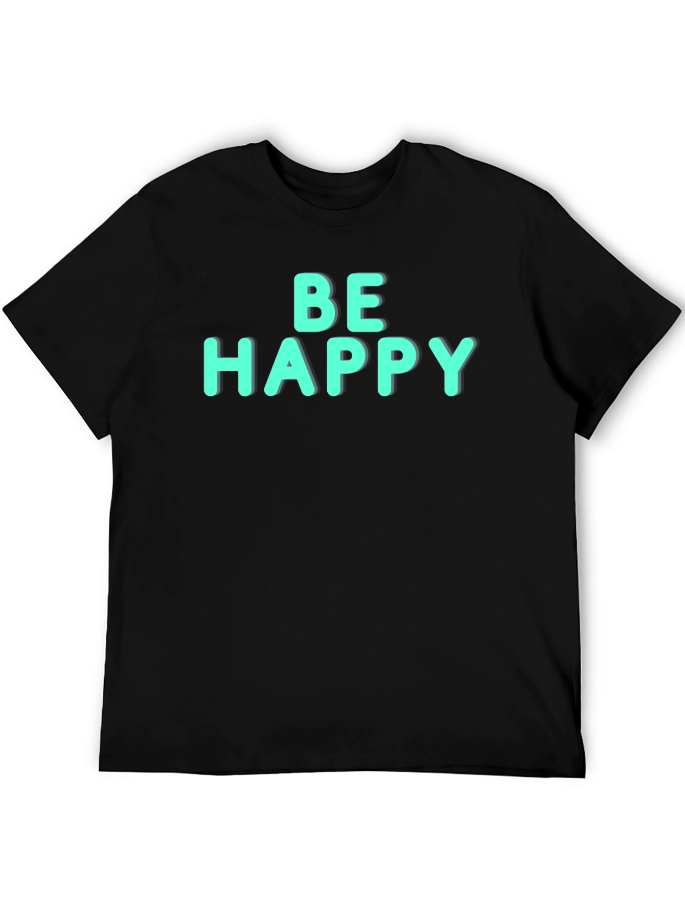 Be Happy Graphic Tee - Black Unisex Shirt