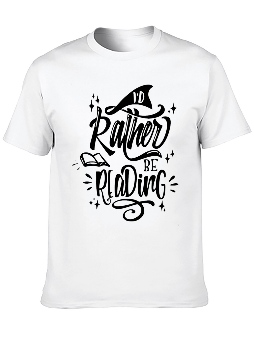 Id Rather Be Reading Graphic Tee - Black