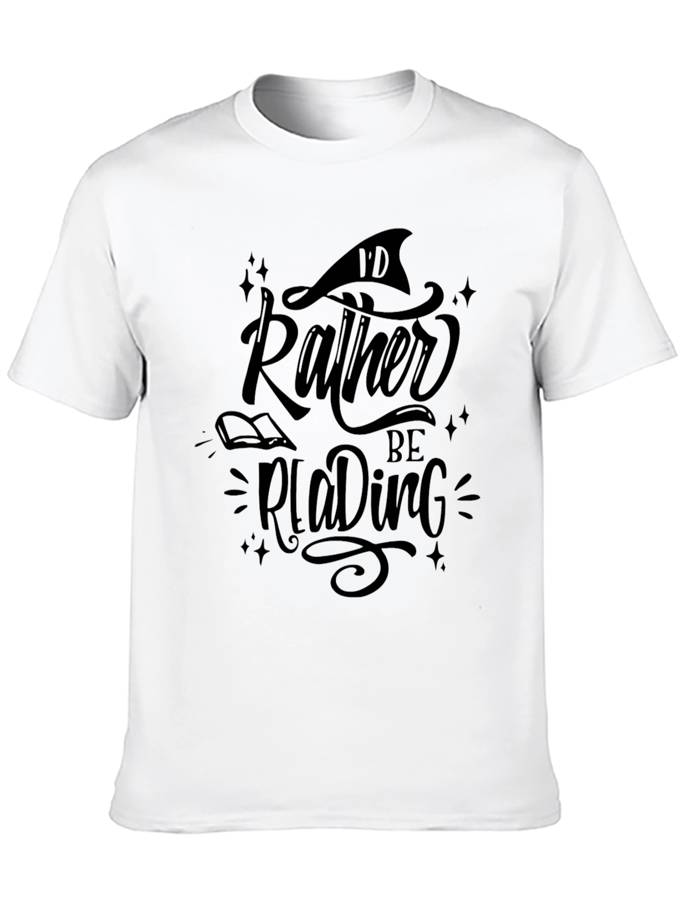 Id Rather Be Reading Graphic Tee - Black