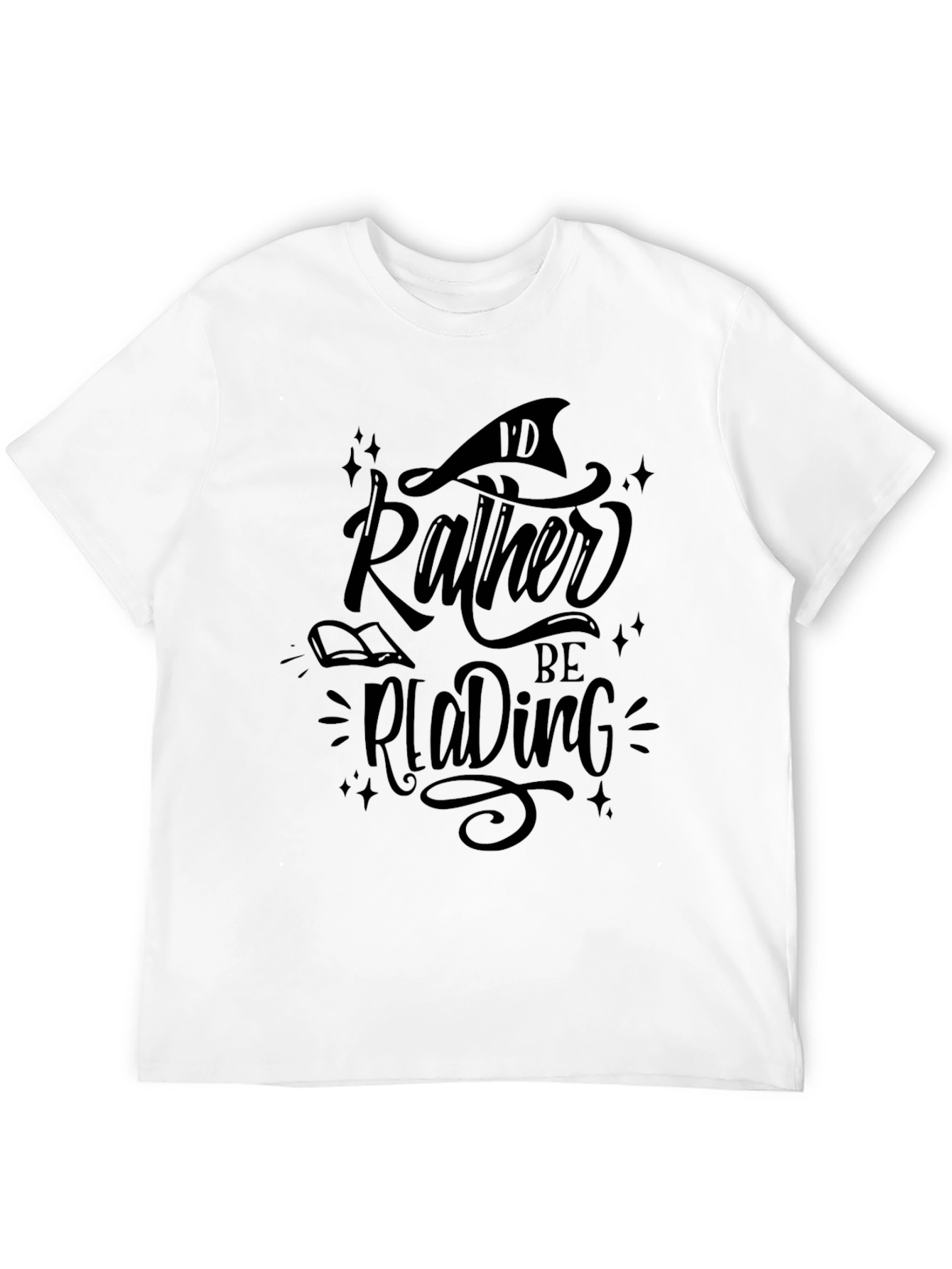 Id Rather Be Reading Graphic Tee - Black