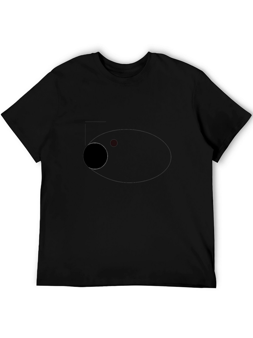 Mens Black Crew Neck T-Shirt - Simple Style
