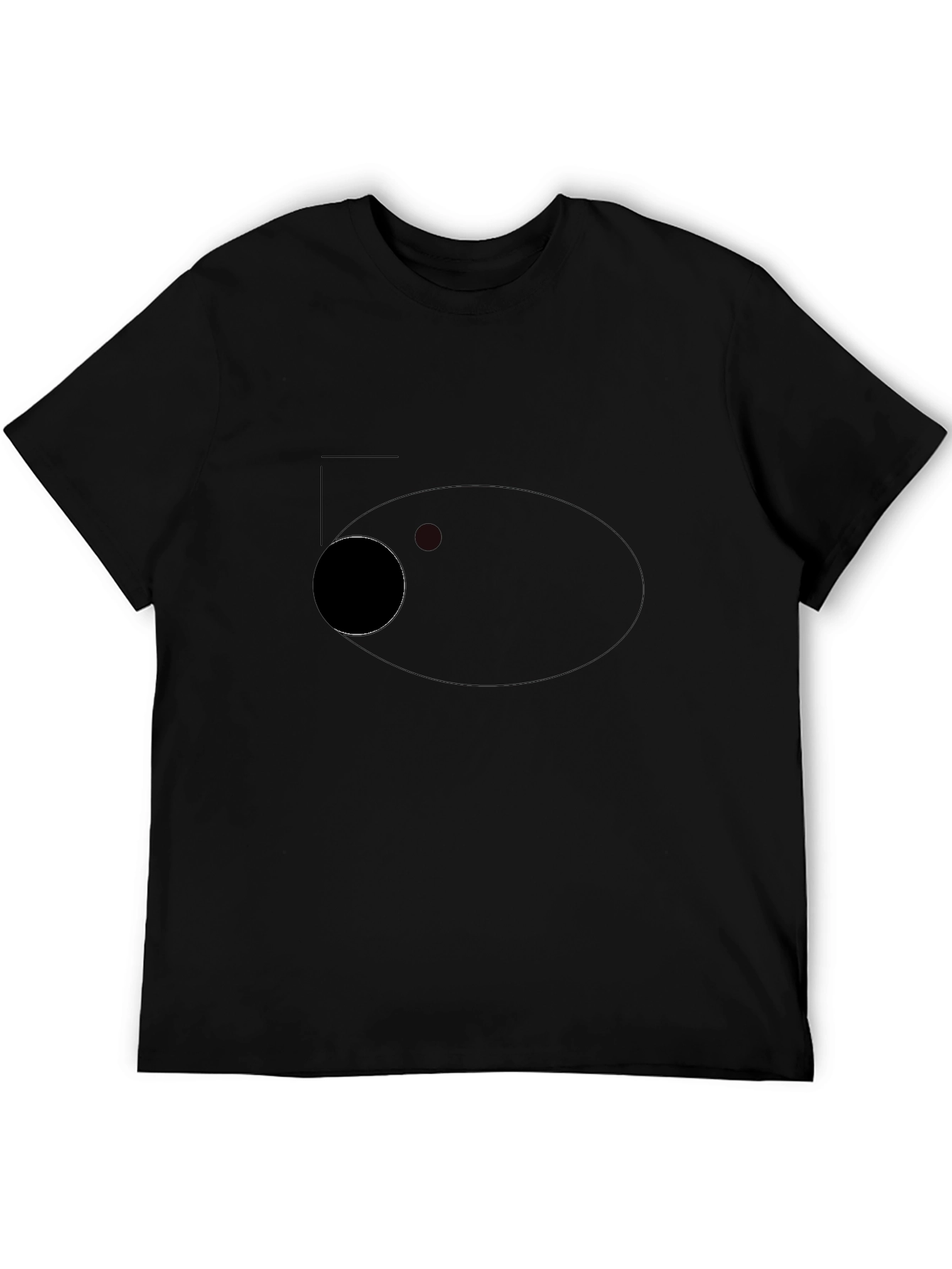 Mens Black Crew Neck T-Shirt - Simple Style
