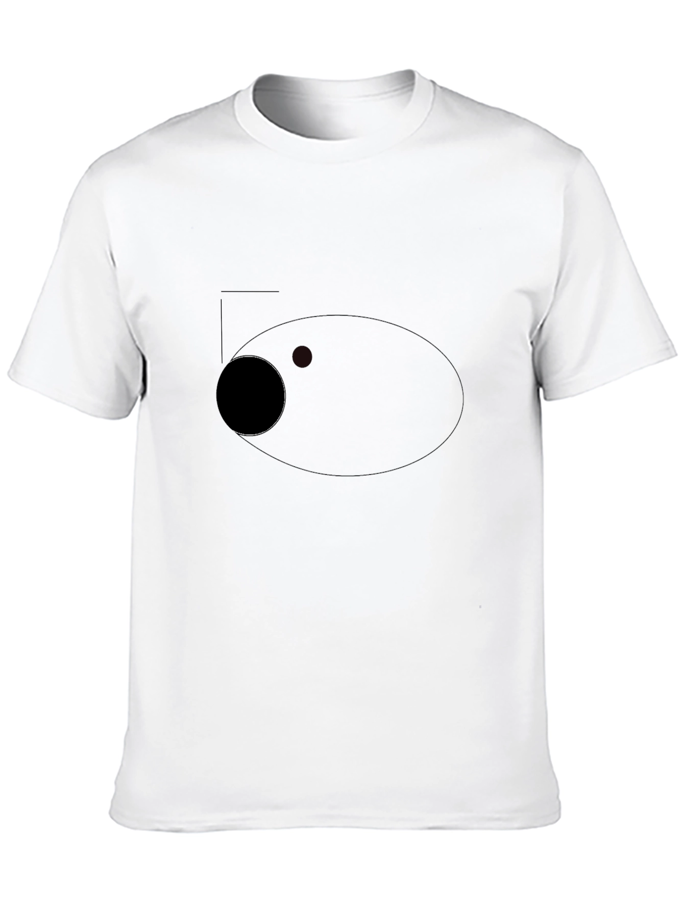 Mens Black Crew Neck T-Shirt - Simple Style