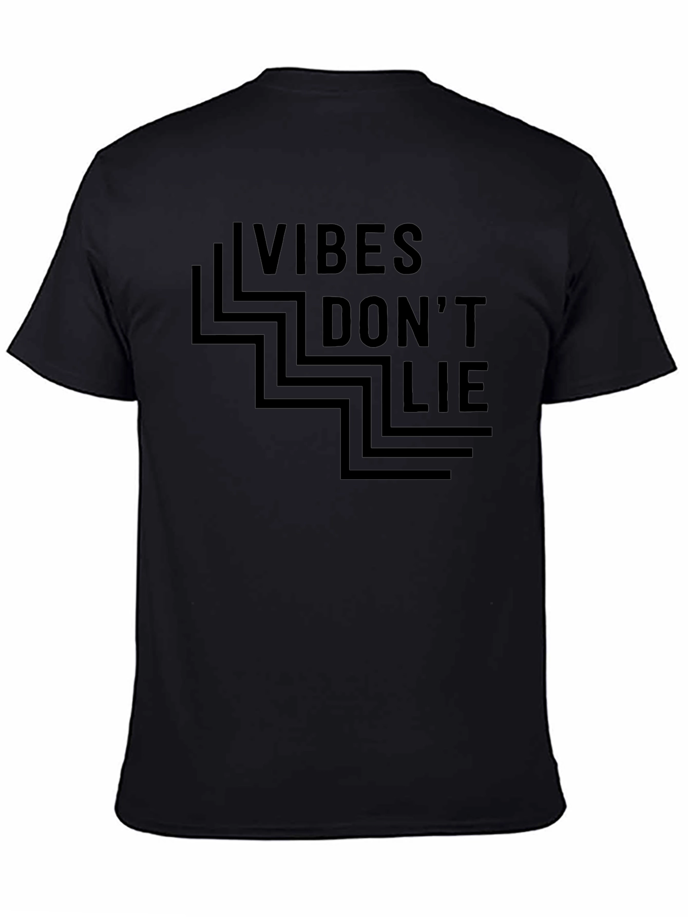 Vibes Dont Lie Graphic Tee - Black