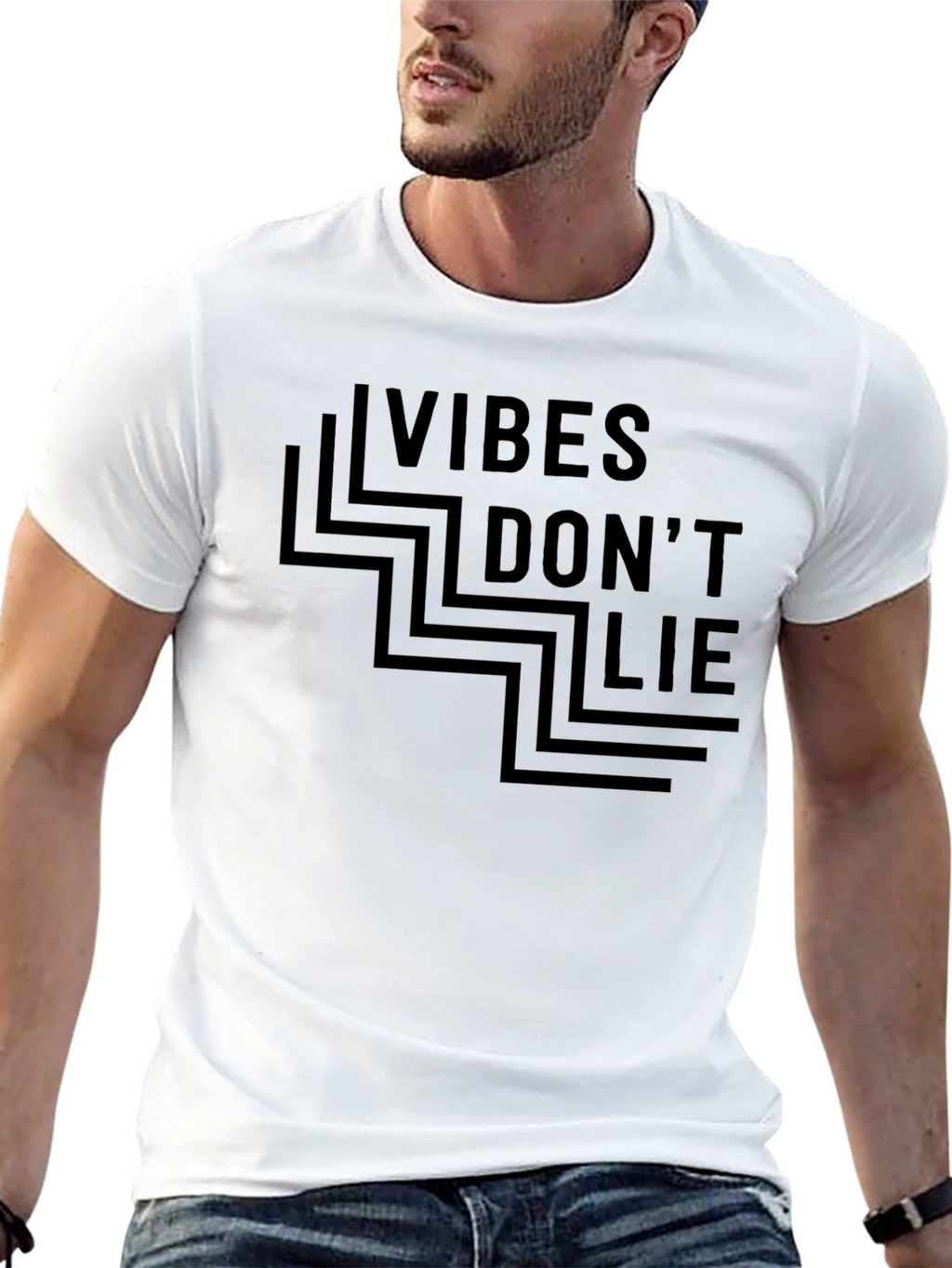 Vibes Dont Lie Graphic Tee - Black