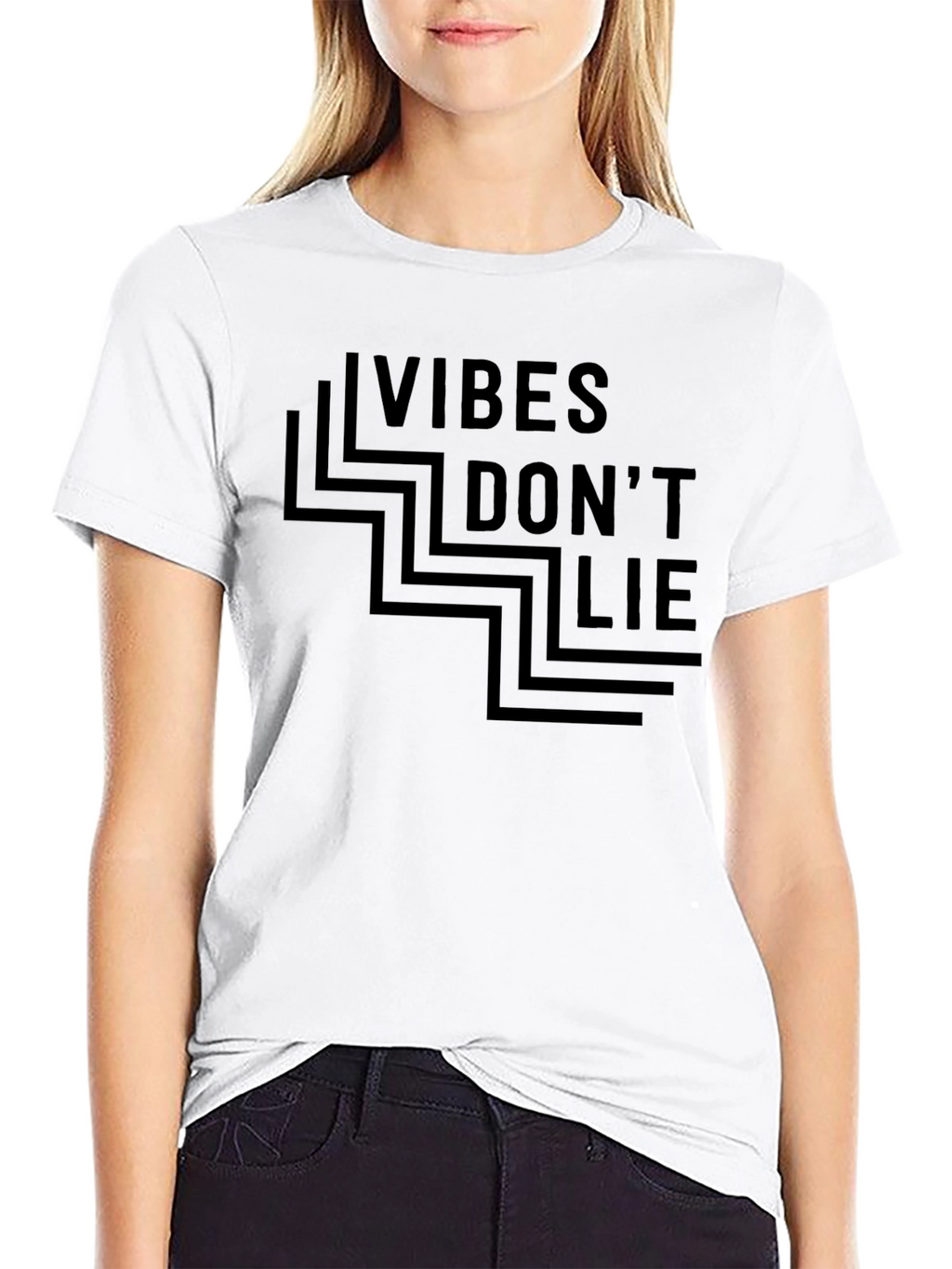 Vibes Dont Lie Graphic Tee - Black