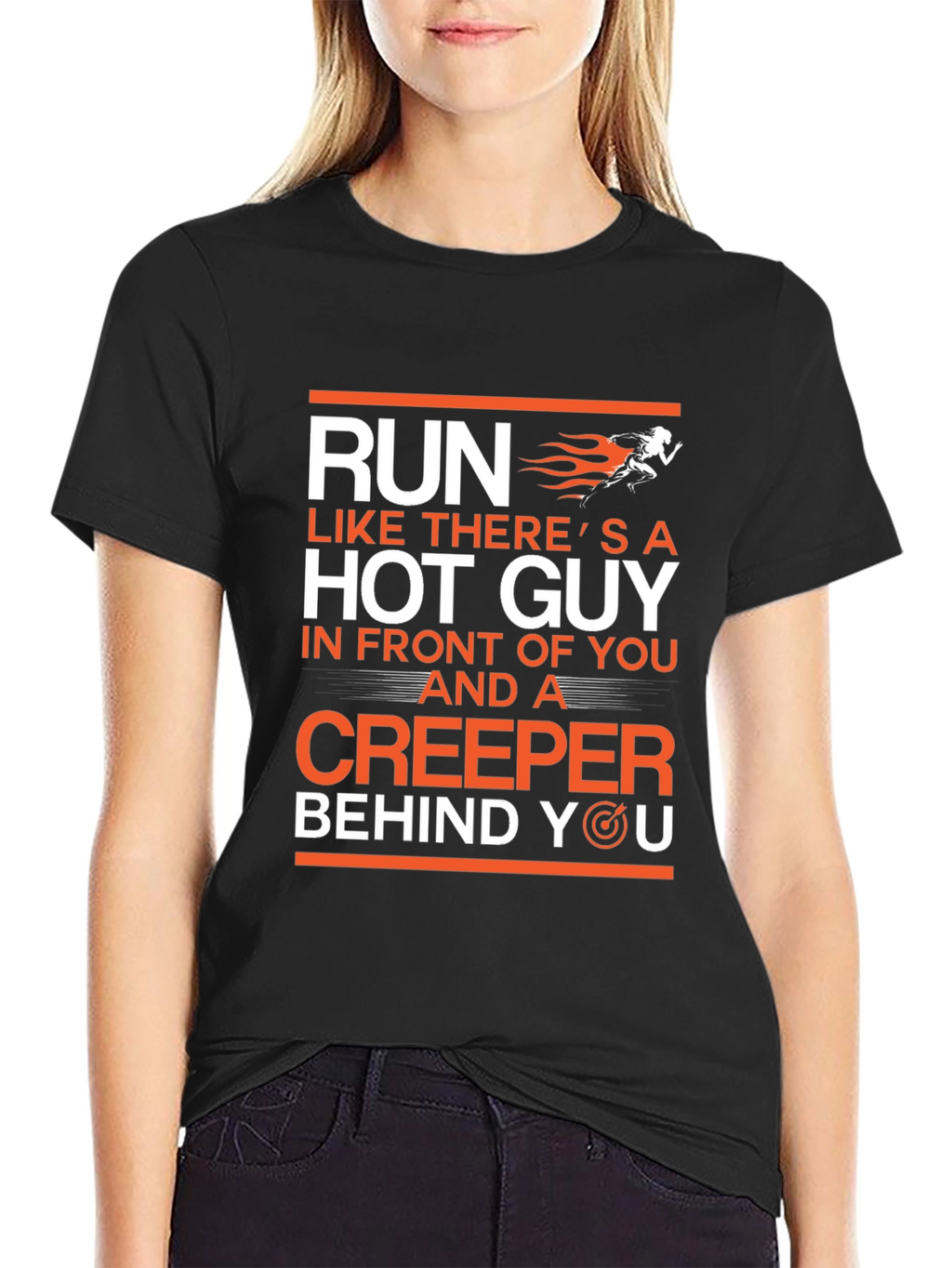 Funny Run Like Hot Guy Creeper T-Shirt