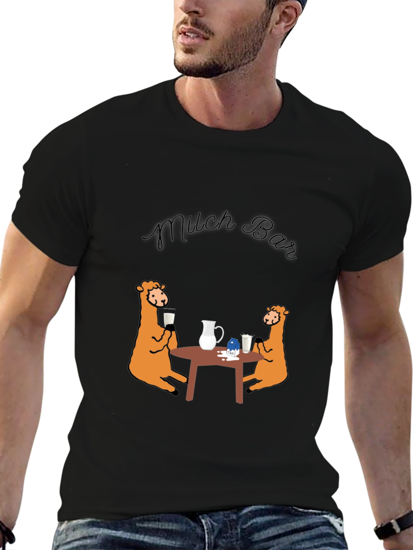Milch Bar Graphic Tee - Funny Milk Lovers Shirt