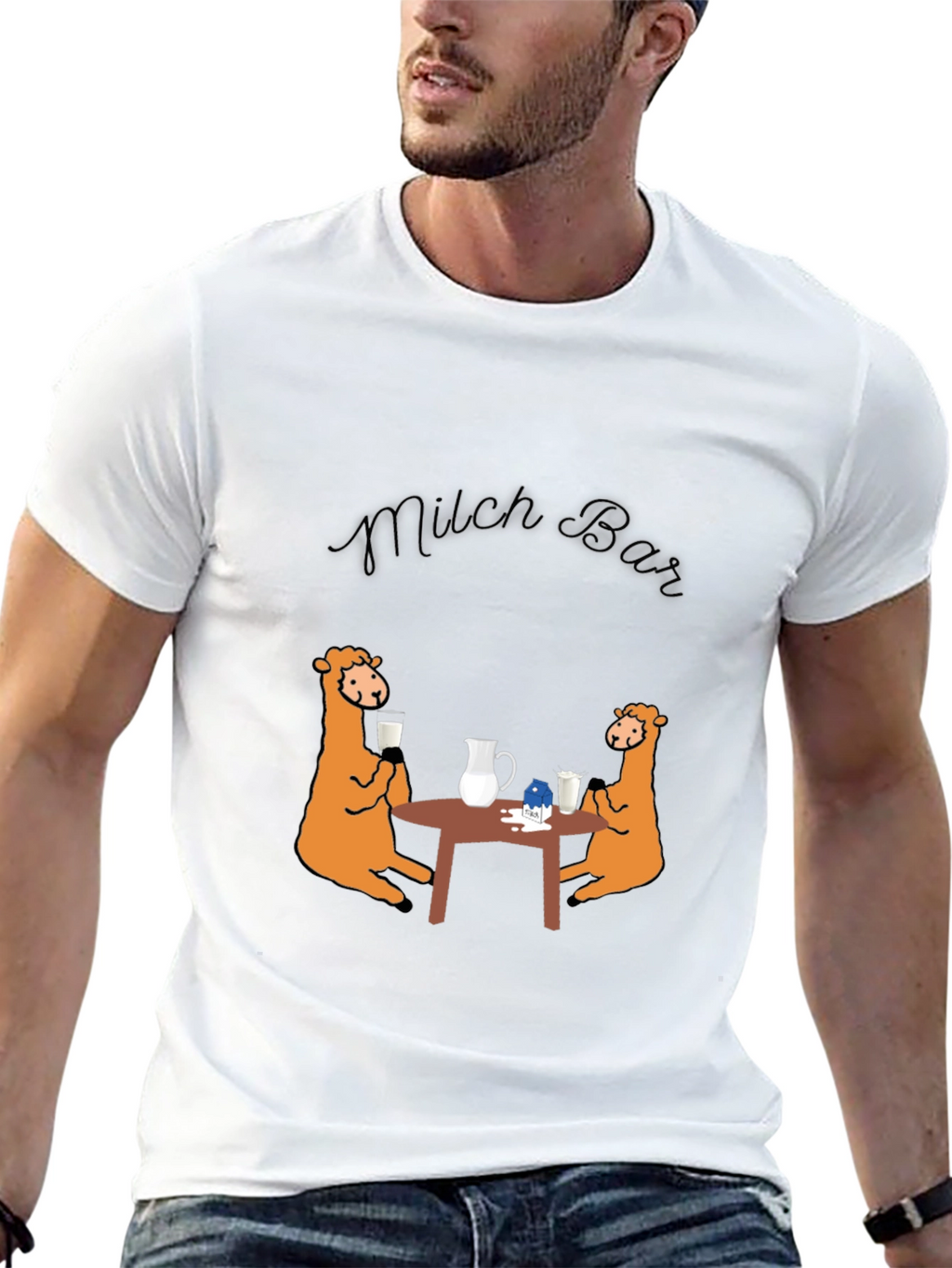 Milch Bar Graphic Tee - Funny Milk Lovers Shirt