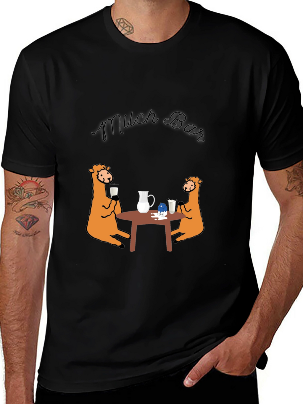Milch Bar Graphic Tee - Funny Milk Lovers Shirt