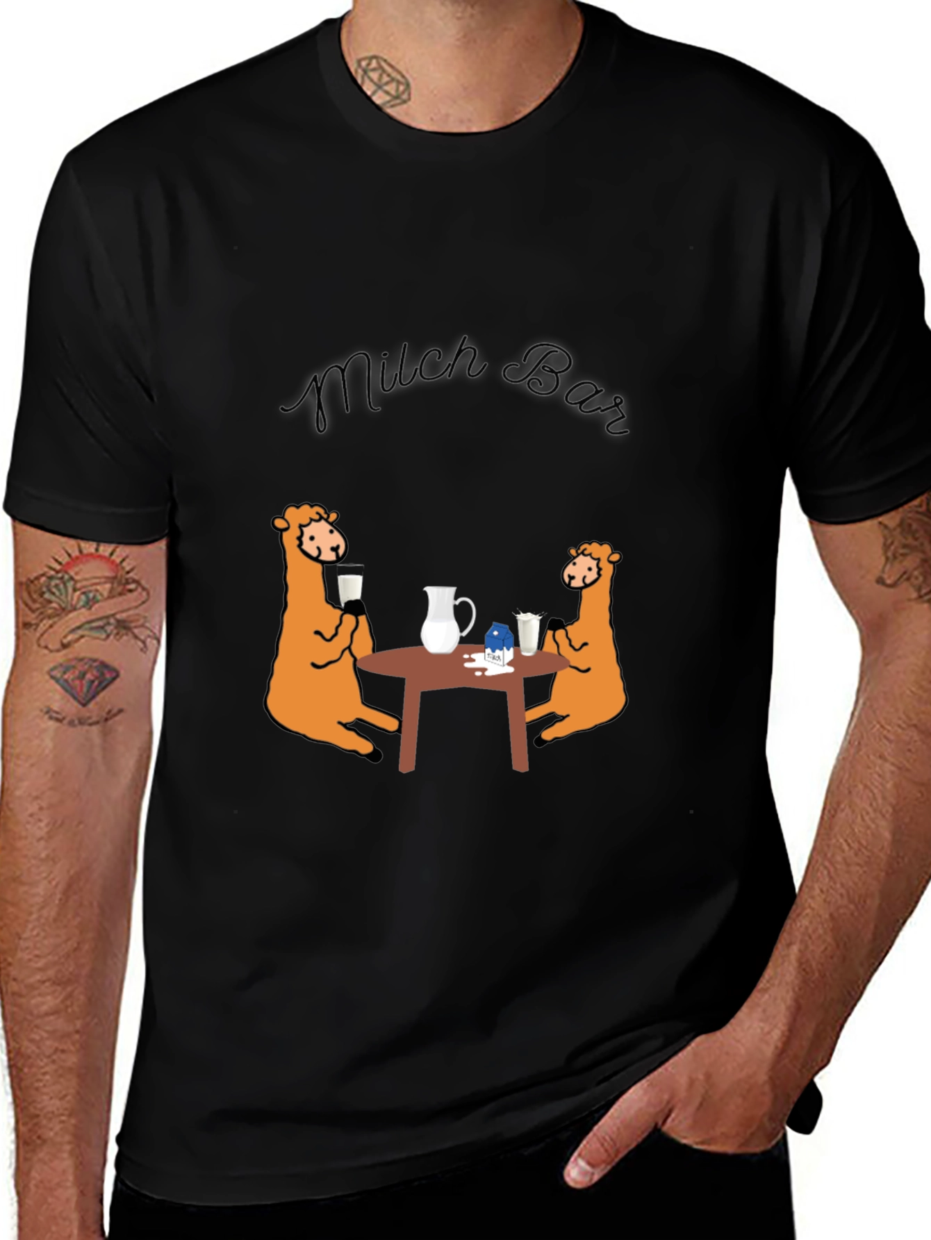 Milch Bar Graphic Tee - Funny Milk Lovers Shirt
