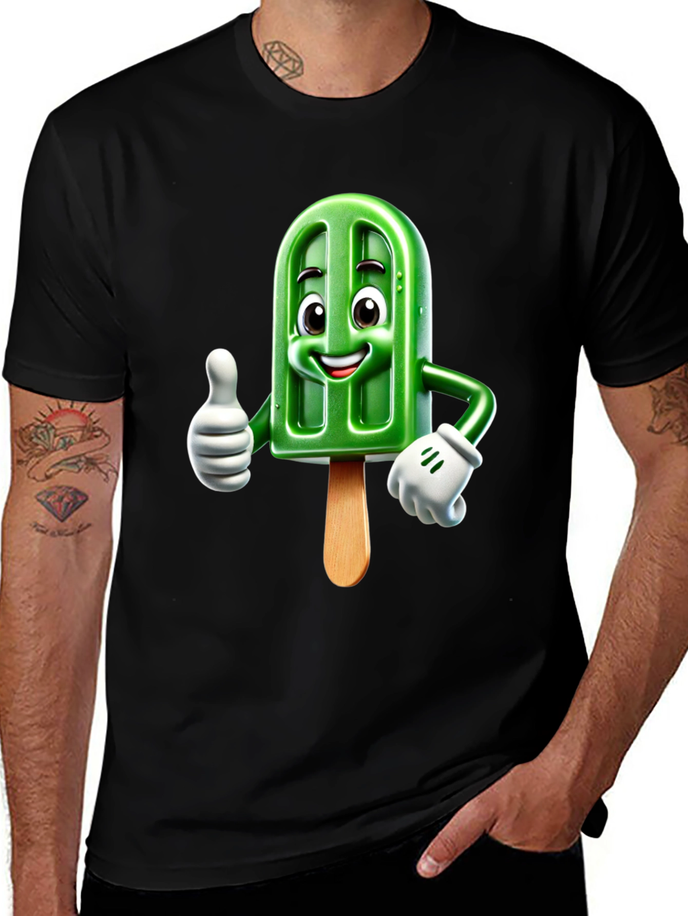Cool Cartoon Popsicle Graphic Tee