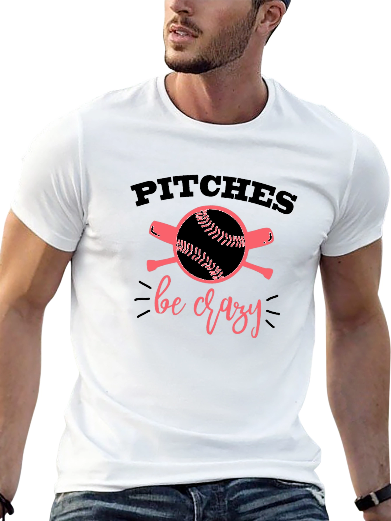 Pitches Be Crazy T-Shirt Baseball Fan Tee