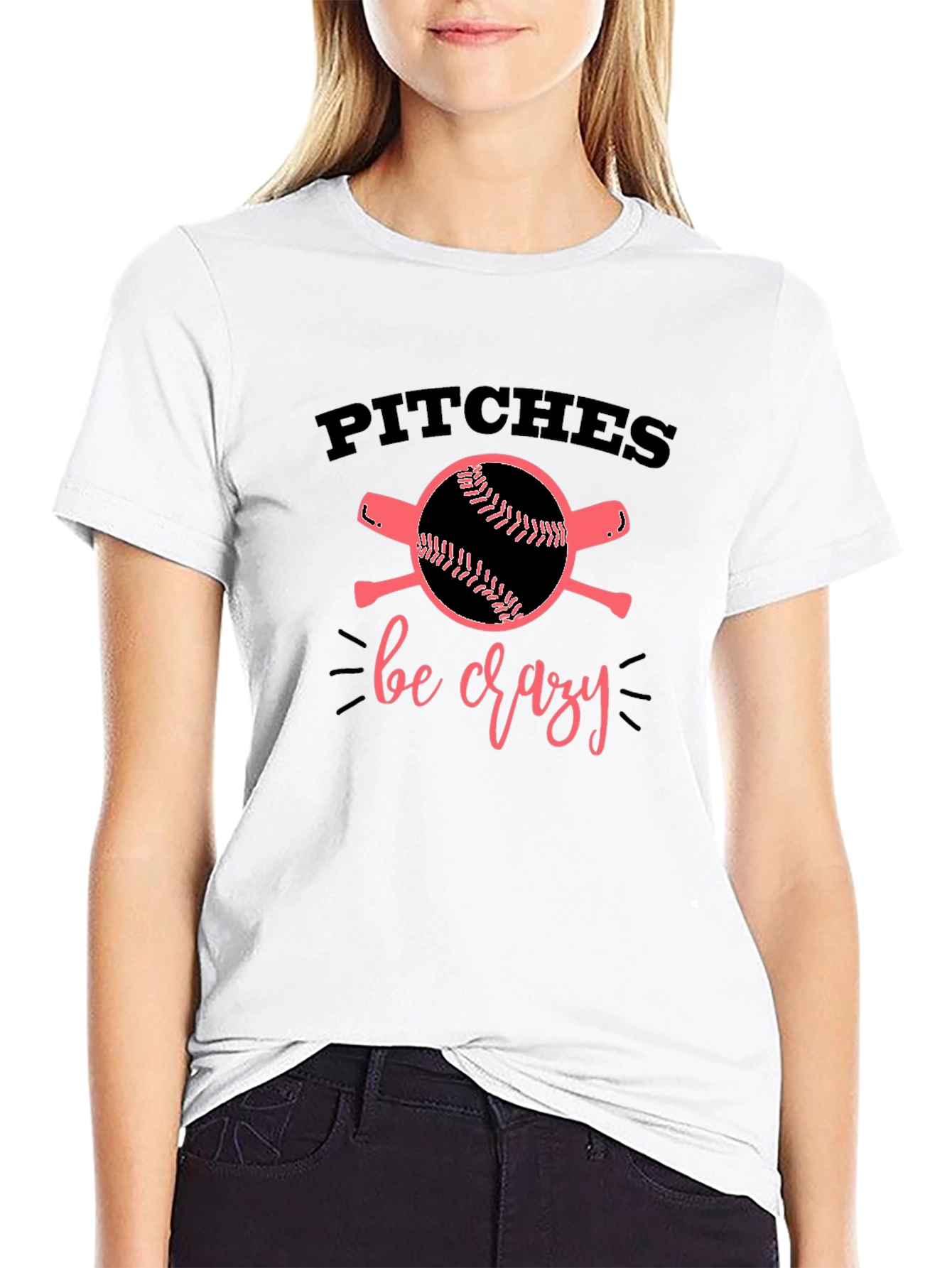 Pitches Be Crazy T-Shirt Baseball Fan Tee