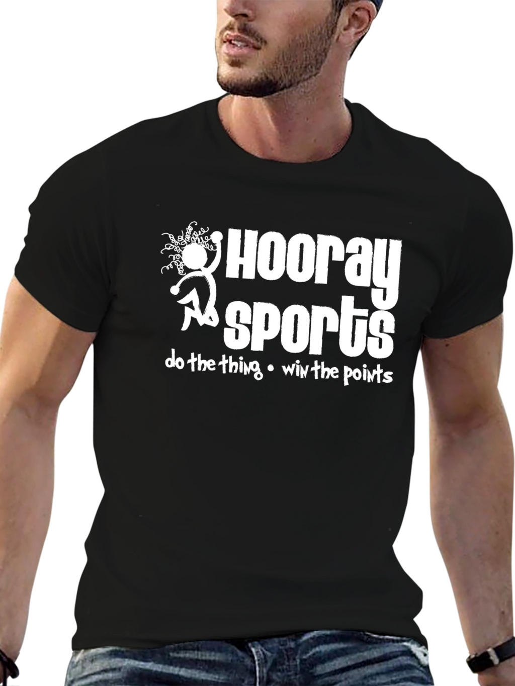 Hooray Sports Black Graphic T-Shirt