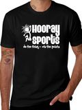 Hooray Sports Black Graphic T-Shirt