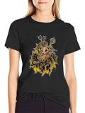 Skull & Arrows Graphic Print Black T-Shirt