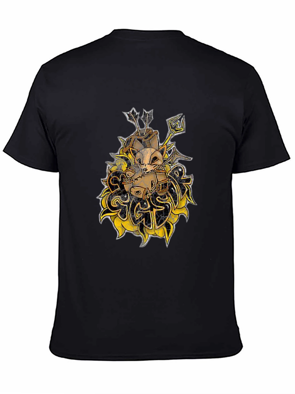 Skull & Arrows Graphic Print Black T-Shirt