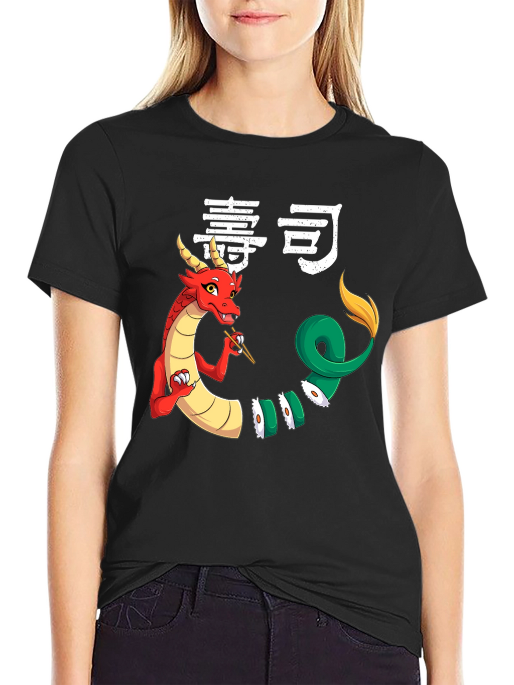 Sushi Dragon Graphic Tee - Unique & Fun Design!