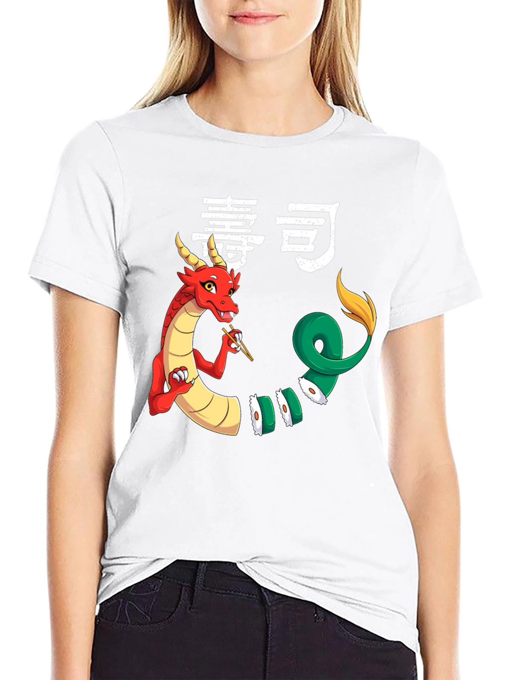 Sushi Dragon Graphic Tee - Unique & Fun Design!