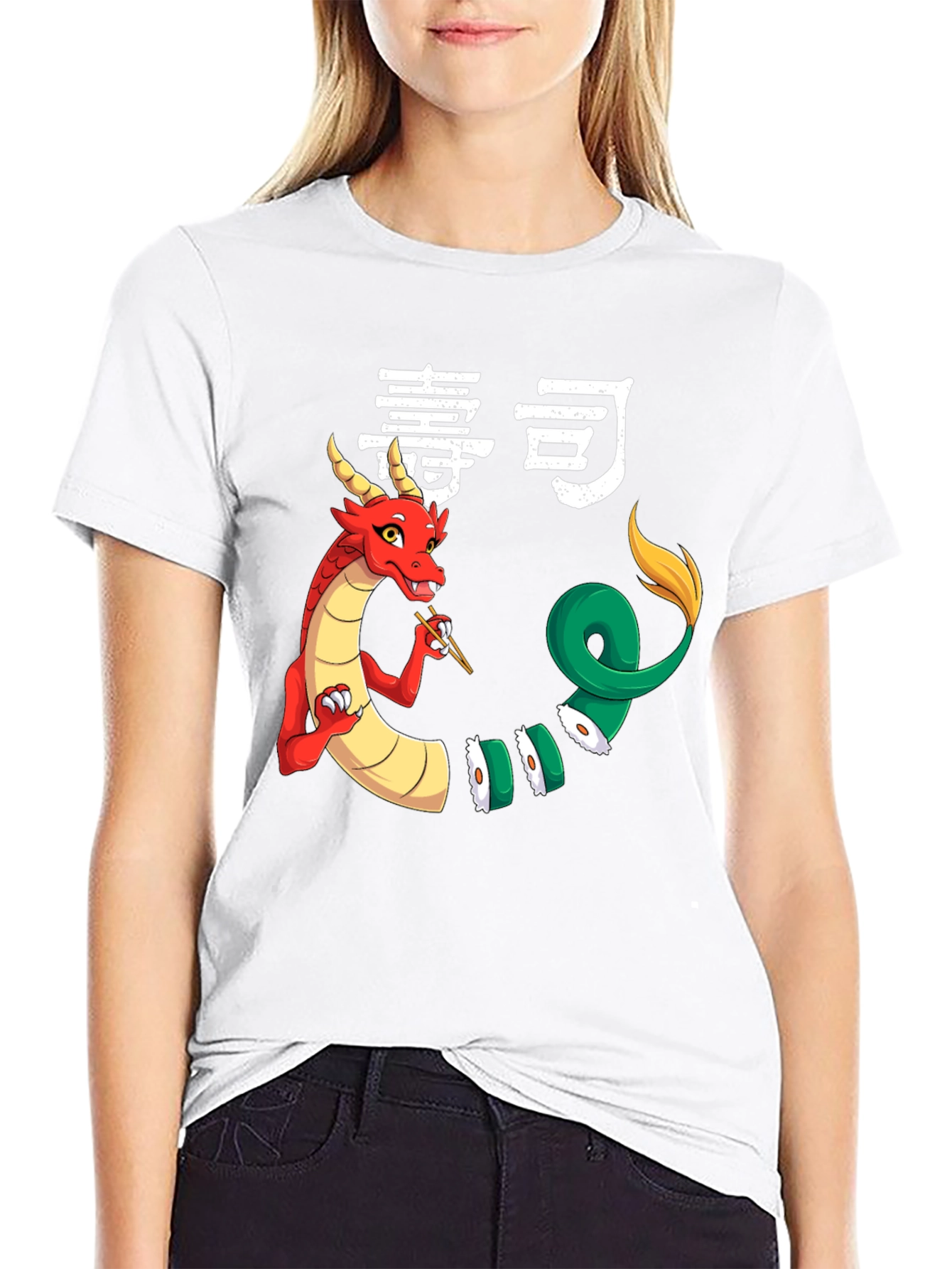 Sushi Dragon Graphic Tee - Unique & Fun Design!