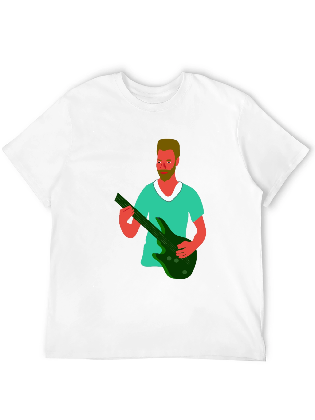 Illustrated Musician Graphic Tee - Black