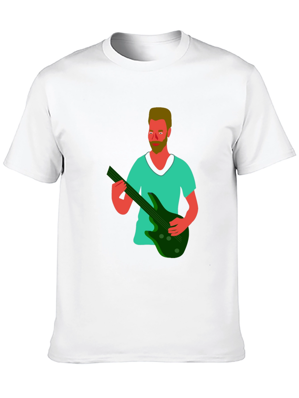 Illustrated Musician Graphic Tee - Black
