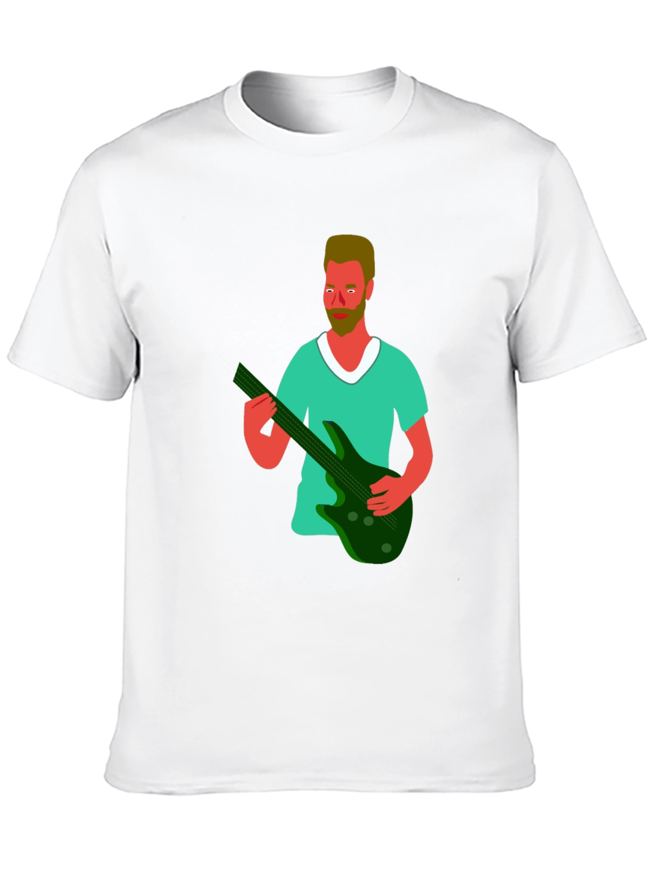 Illustrated Musician Graphic Tee - Black