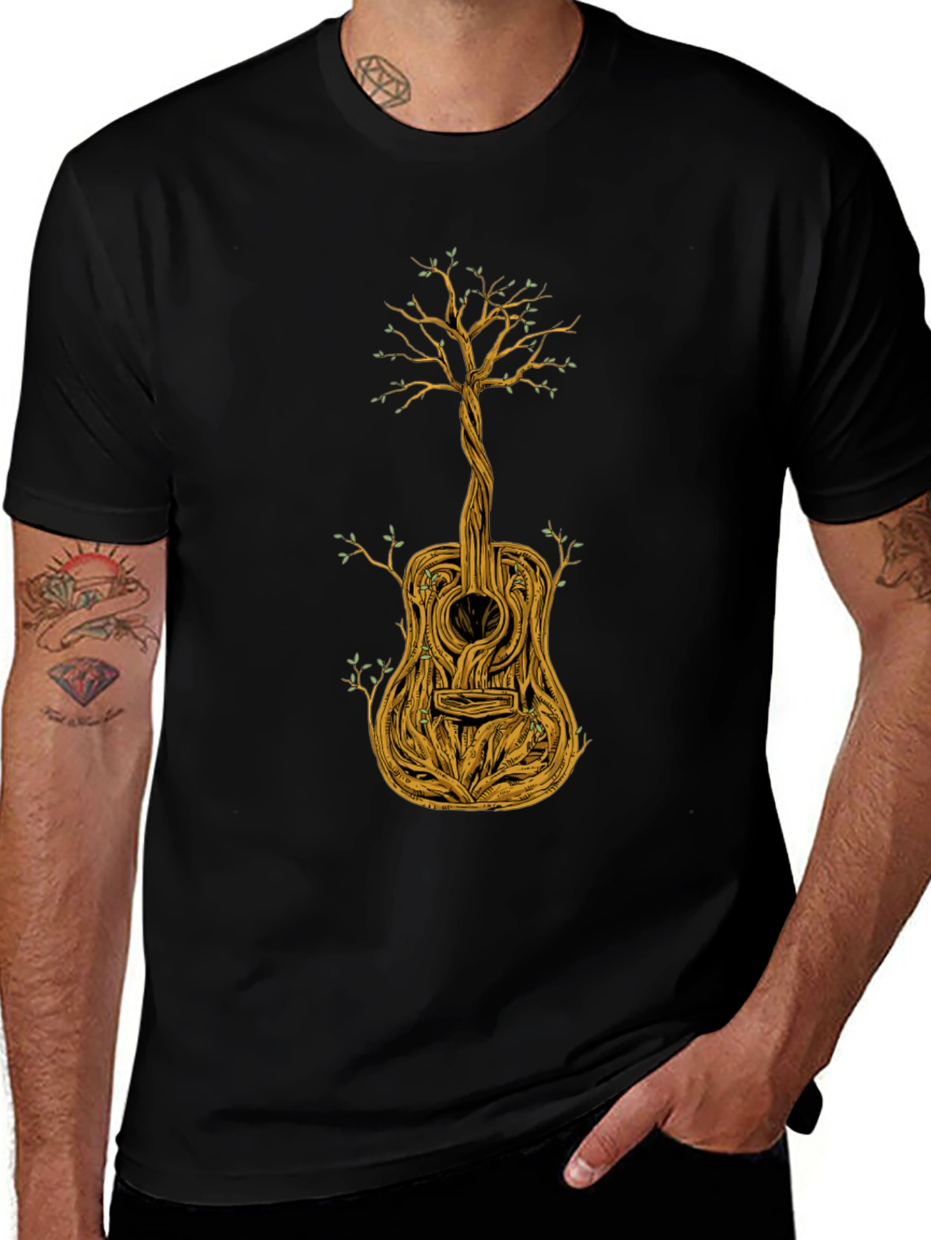 Guitar Tree Graphic Tee - Unique Music Lovers T-Shirt