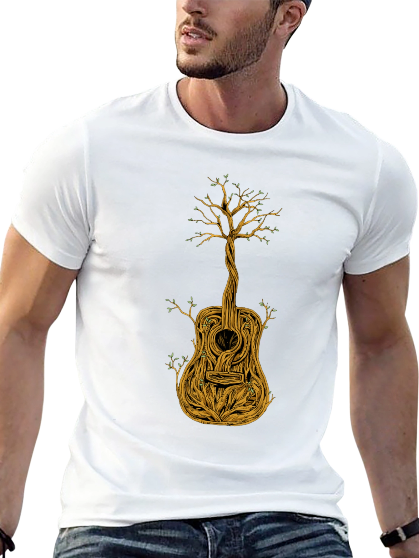Guitar Tree Graphic Tee - Unique Music Lovers T-Shirt