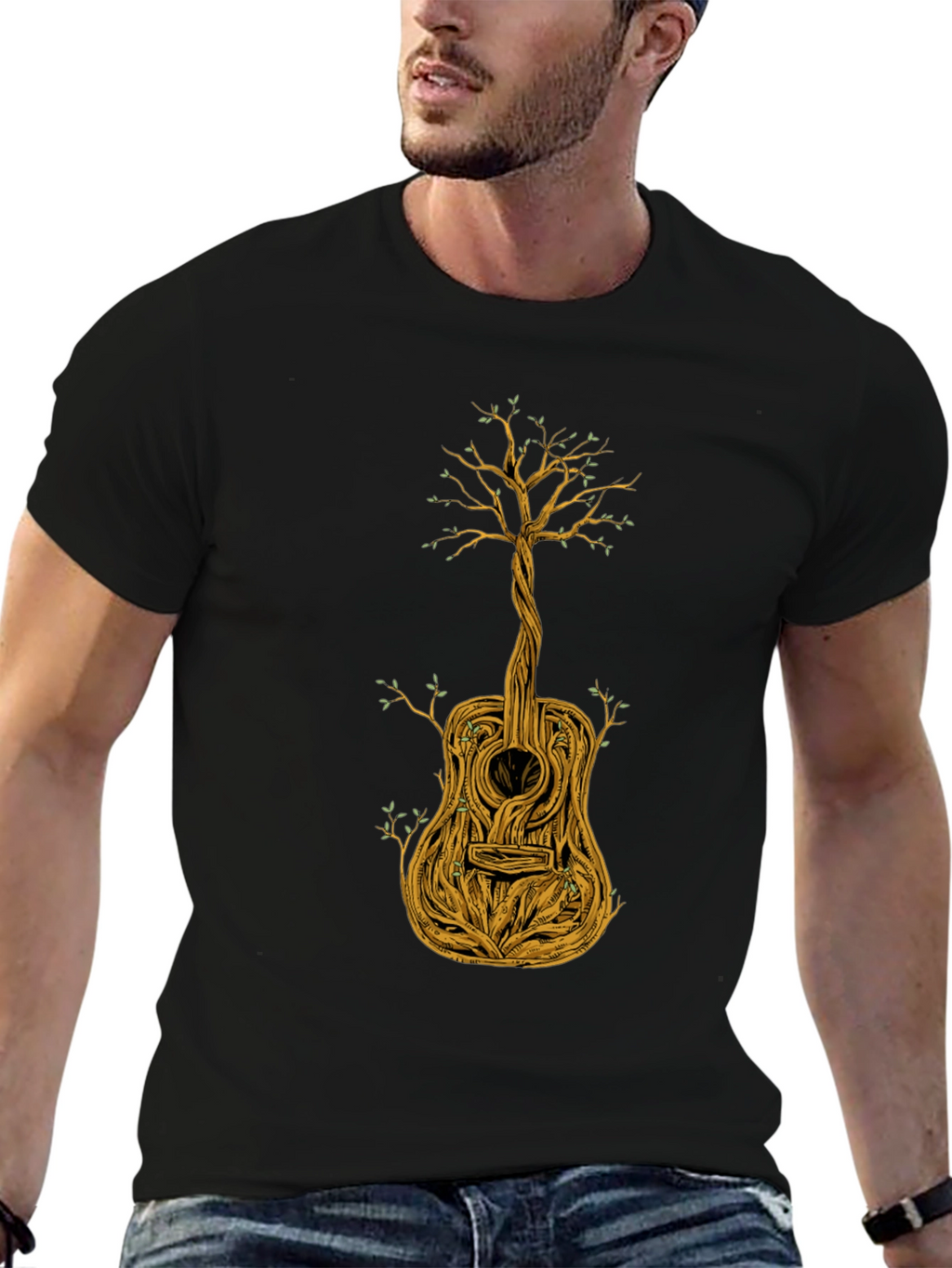 Guitar Tree Graphic Tee - Unique Music Lovers T-Shirt
