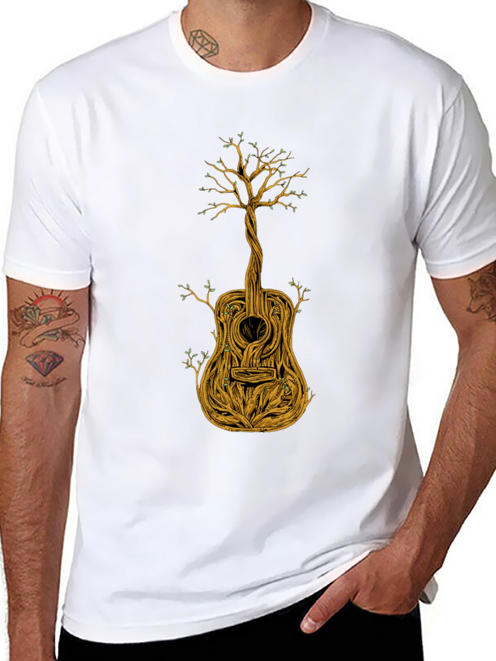Guitar Tree Graphic Tee - Unique Music Lovers T-Shirt