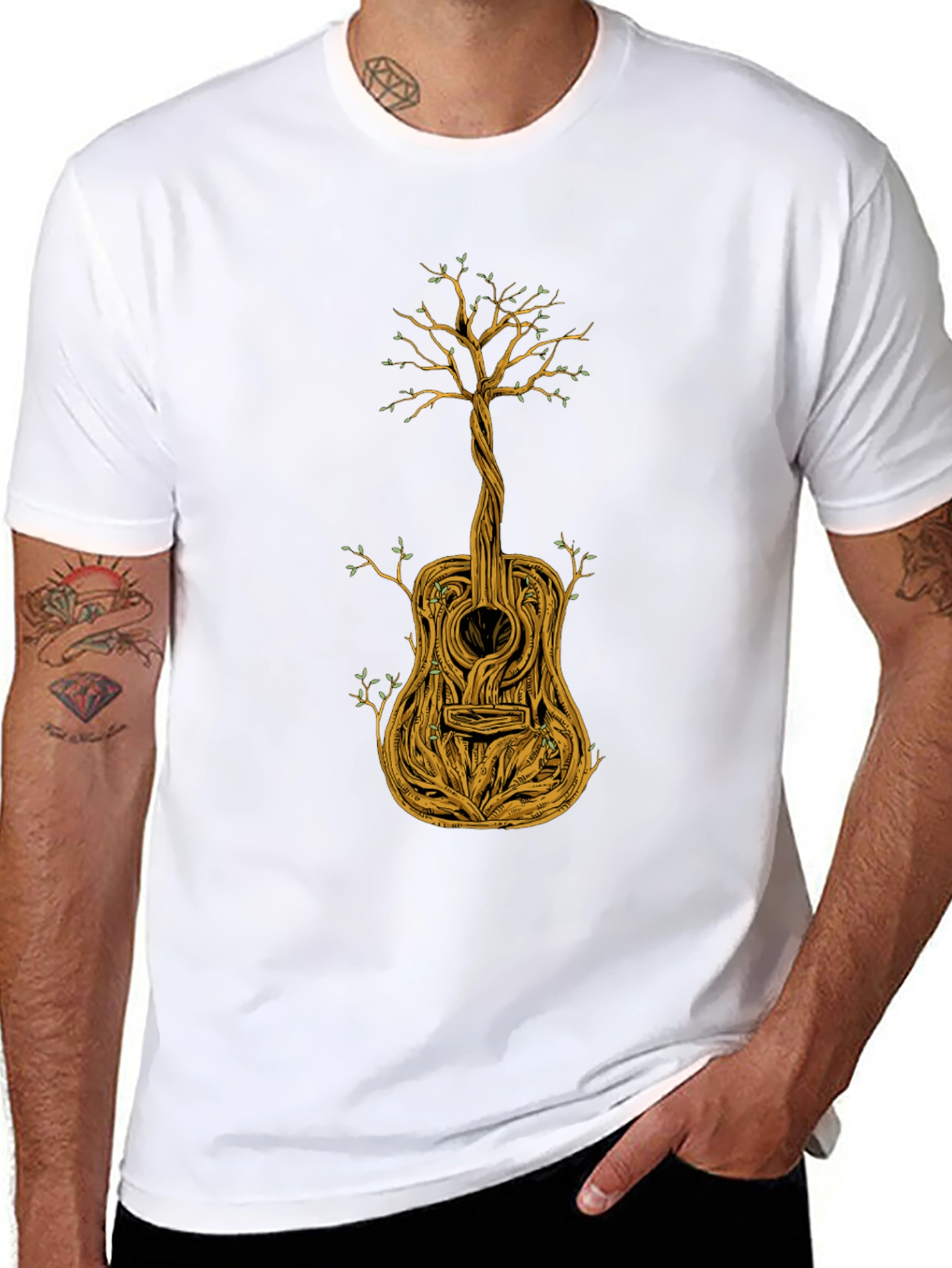 Guitar Tree Graphic Tee - Unique Music Lovers T-Shirt