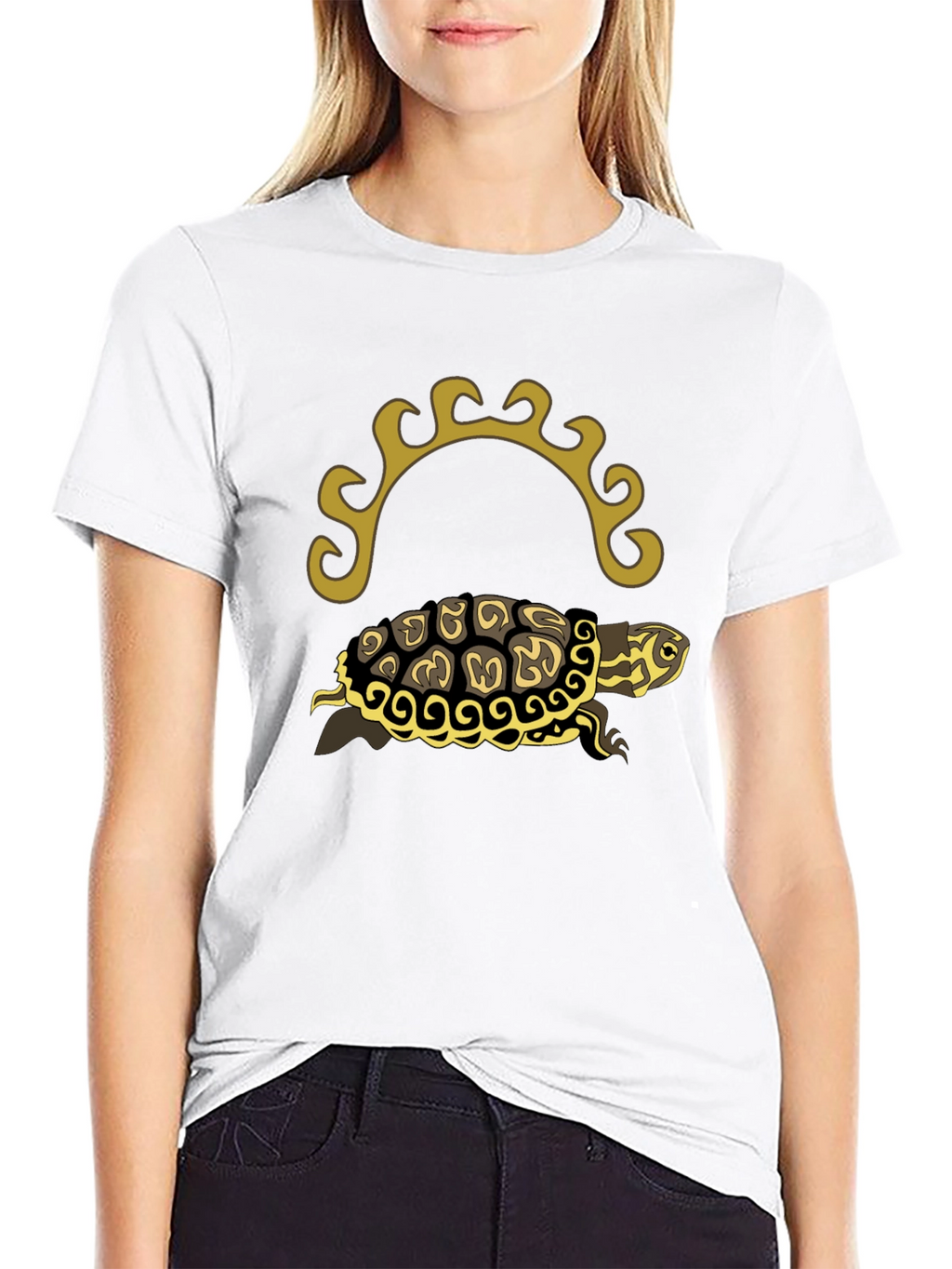 Turtle Graphic Tee - Black Short Sleeve Shirt