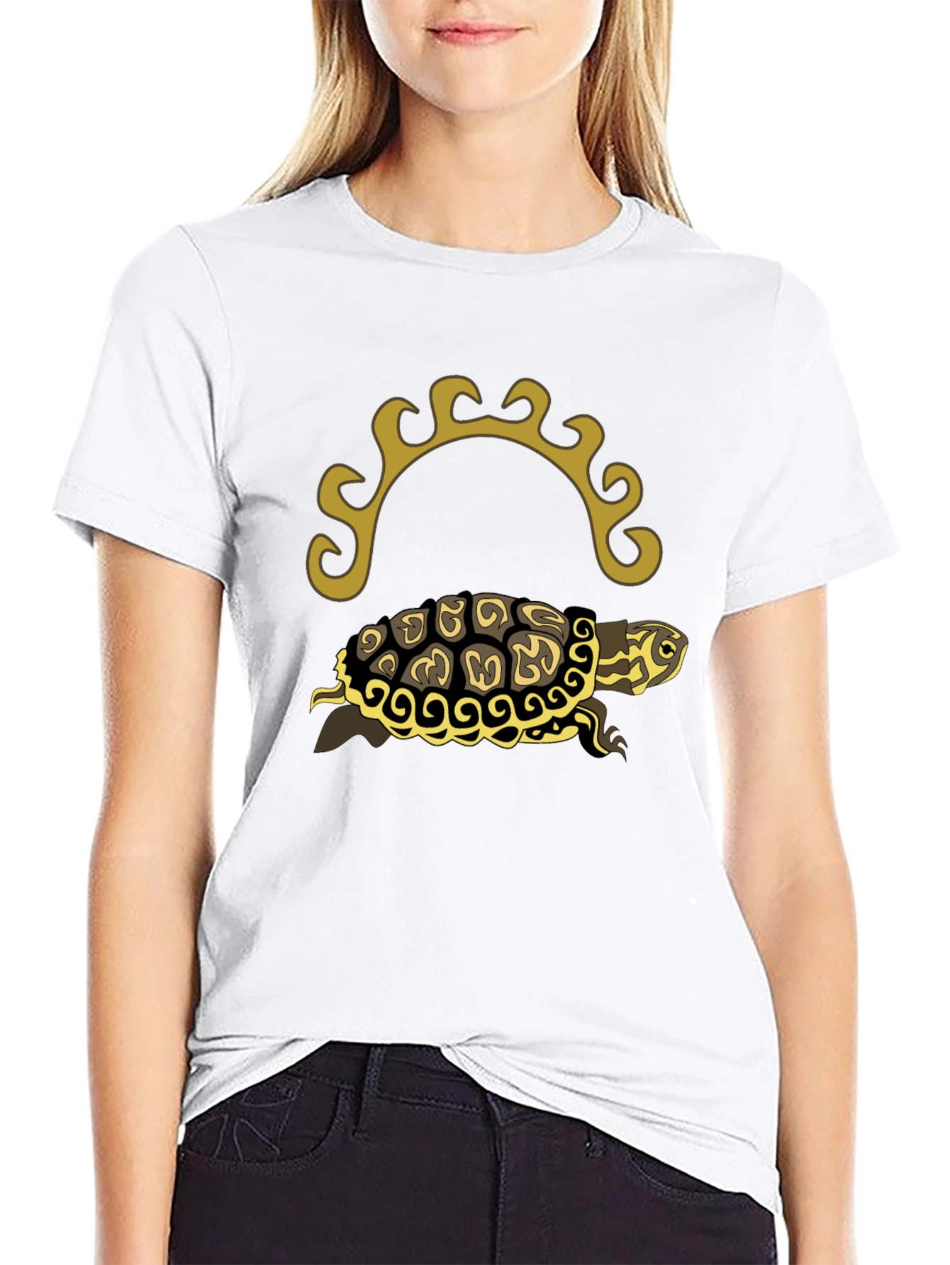 Turtle Graphic Tee - Black Short Sleeve Shirt
