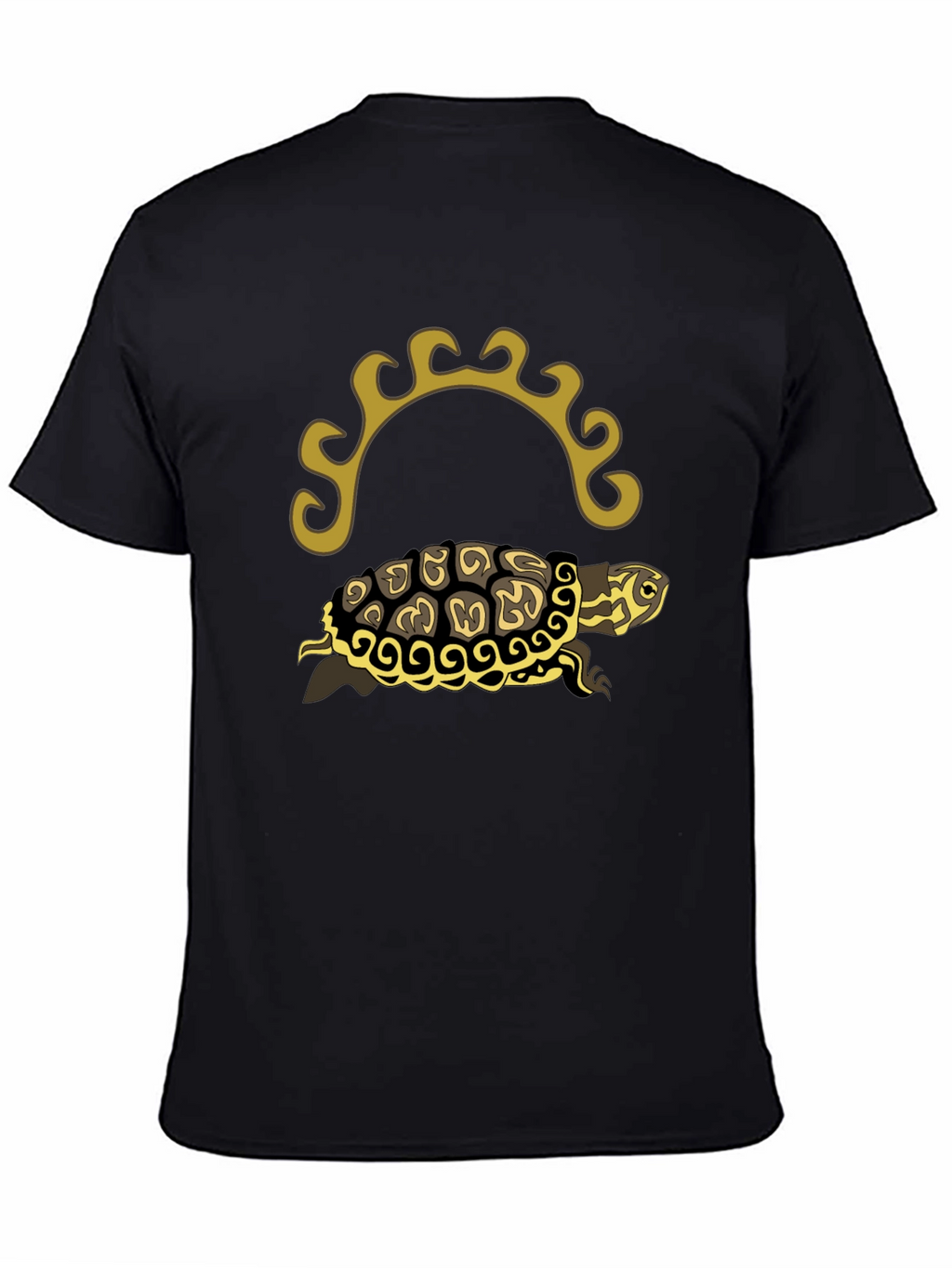 Turtle Graphic Tee - Black Short Sleeve Shirt