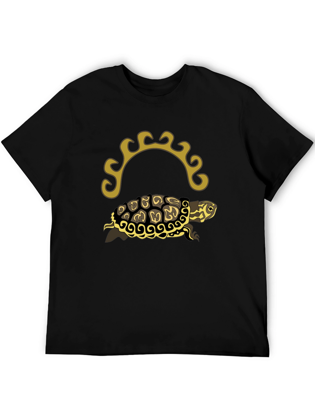 Turtle Graphic Tee - Black Short Sleeve Shirt