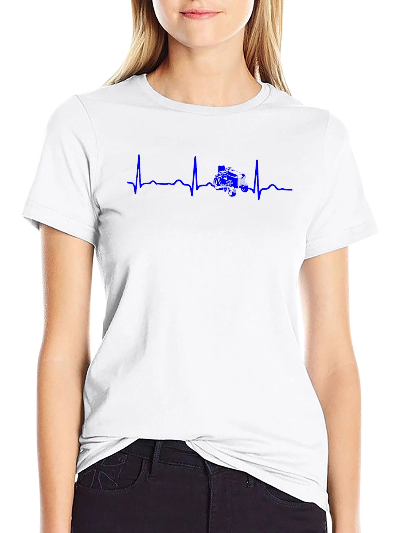 Diver Heartbeat T-Shirt - Black Cotton Crew Neck