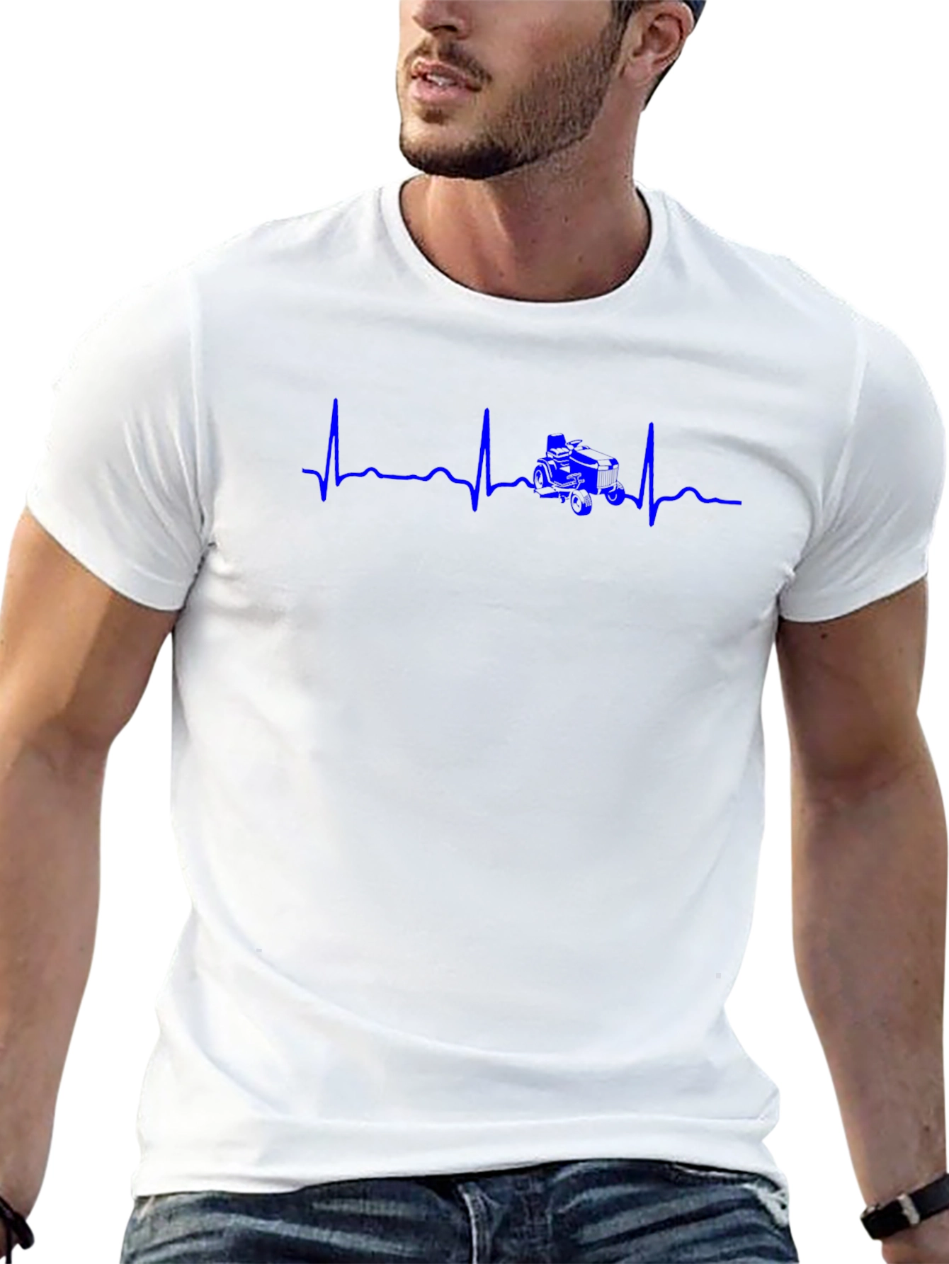 Diver Heartbeat T-Shirt - Black Cotton Crew Neck
