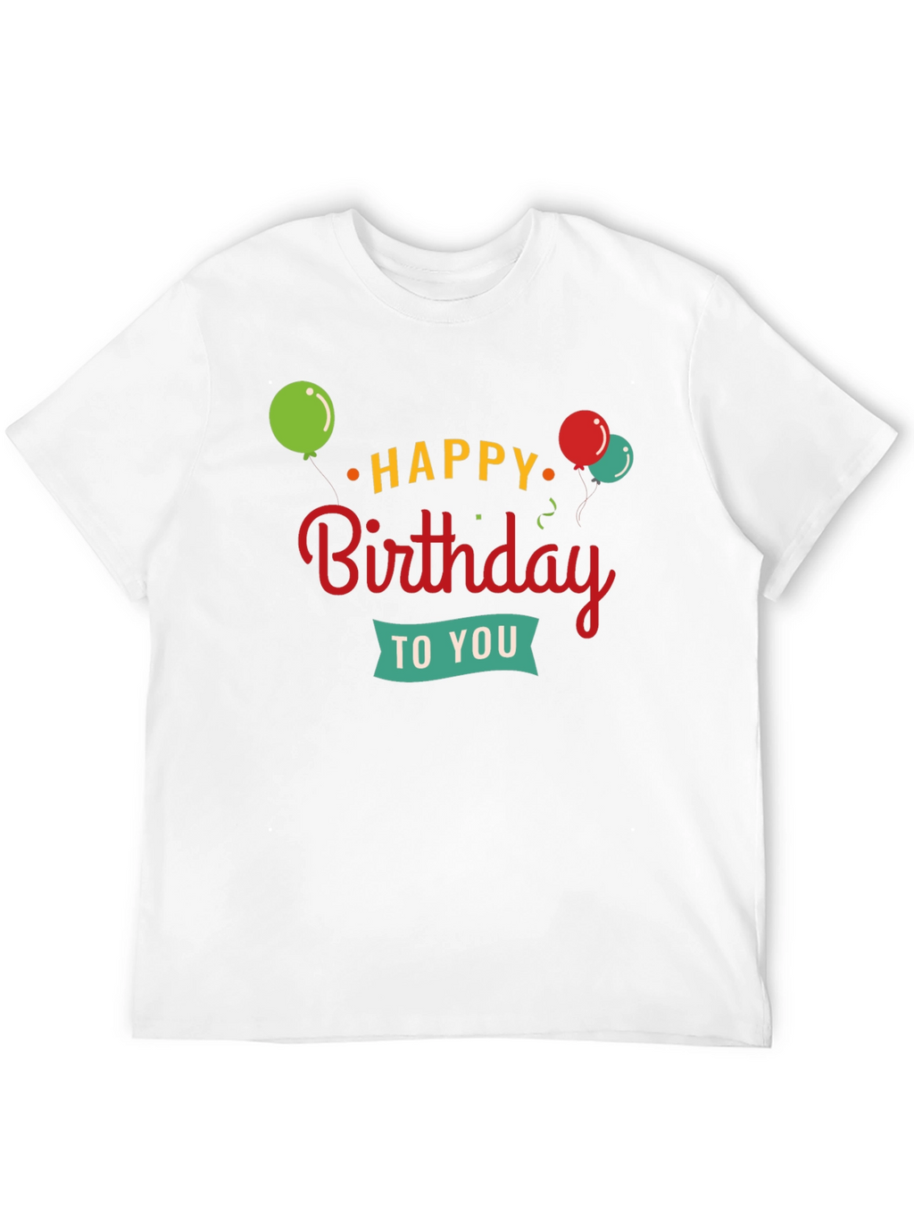 Happy Birthday Graphic Tee | Black Crewneck T-Shirt