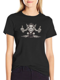 Funny Troll Graphic Print Black T-Shirt