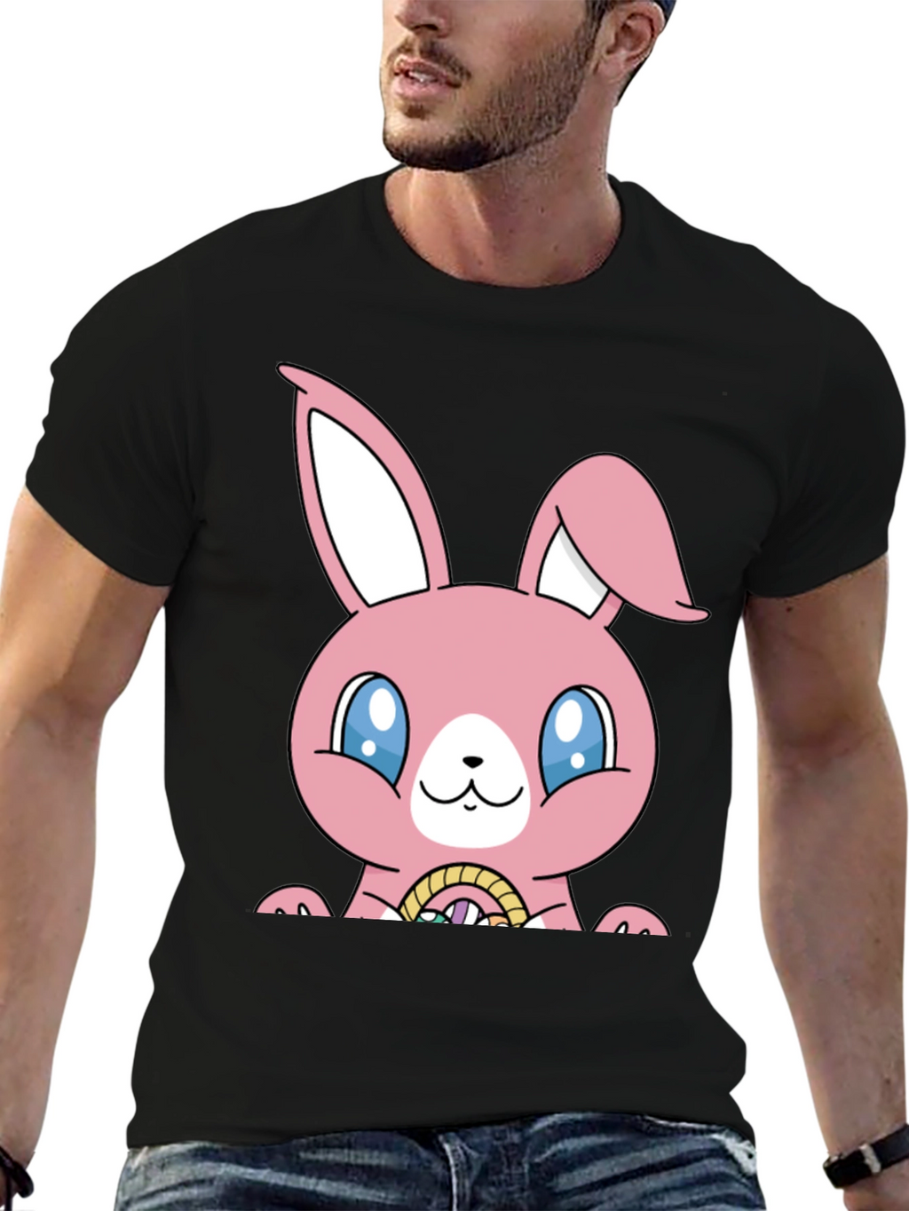 Easter Bunny T-Shirt - Pink Kawaii Rabbit Tee