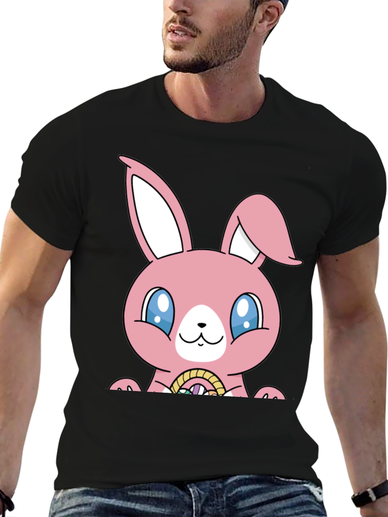 Easter Bunny T-Shirt - Pink Kawaii Rabbit Tee